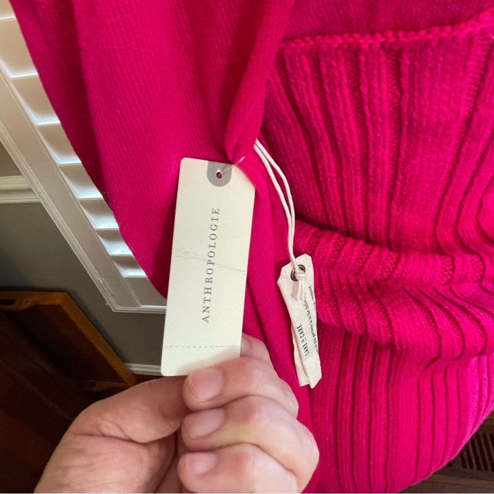Anthropologie hot pink Long Sleeve sweater Dress multiple sizes - Picture 10 of 15